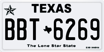 TX license plate BBT6269