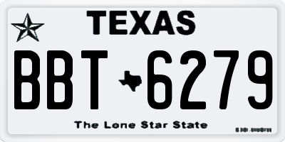 TX license plate BBT6279