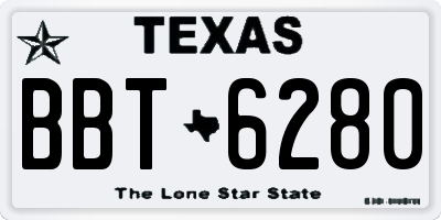 TX license plate BBT6280