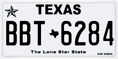 TX license plate BBT6284