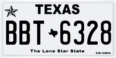 TX license plate BBT6328