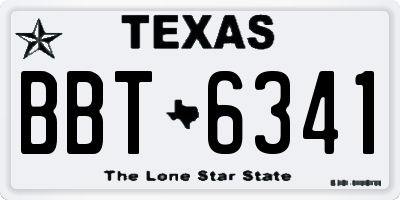 TX license plate BBT6341