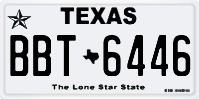 TX license plate BBT6446