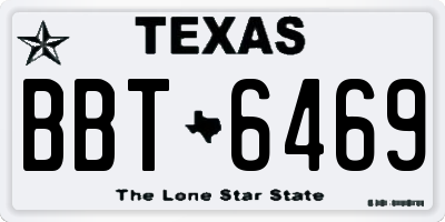 TX license plate BBT6469