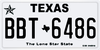 TX license plate BBT6486