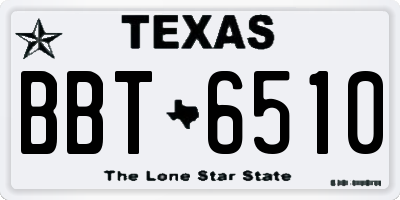 TX license plate BBT6510