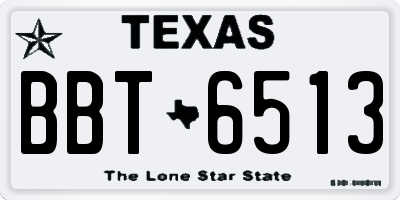 TX license plate BBT6513