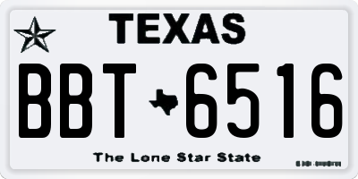 TX license plate BBT6516