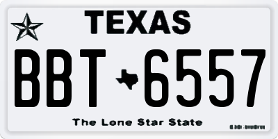 TX license plate BBT6557