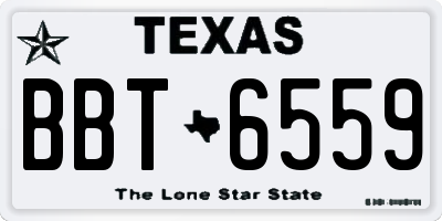 TX license plate BBT6559