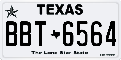 TX license plate BBT6564