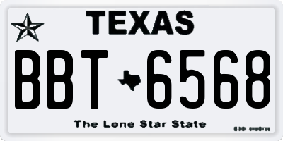 TX license plate BBT6568