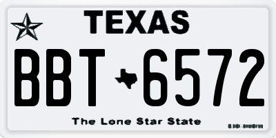 TX license plate BBT6572