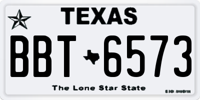 TX license plate BBT6573