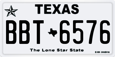 TX license plate BBT6576