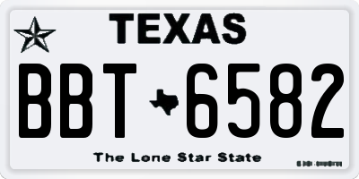 TX license plate BBT6582