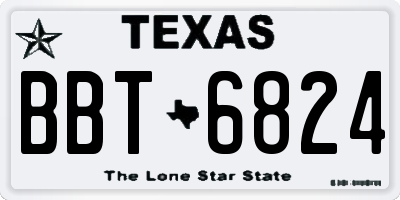 TX license plate BBT6824