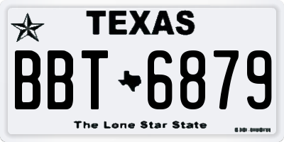 TX license plate BBT6879