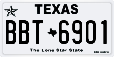 TX license plate BBT6901