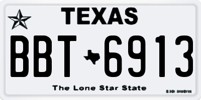 TX license plate BBT6913