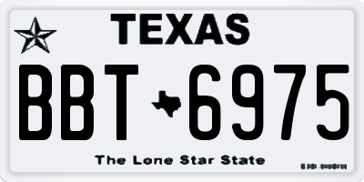 TX license plate BBT6975