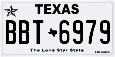 TX license plate BBT6979