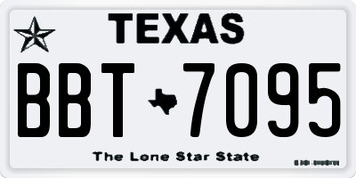 TX license plate BBT7095