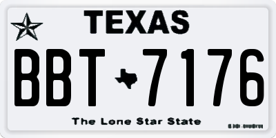 TX license plate BBT7176