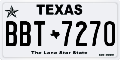 TX license plate BBT7270