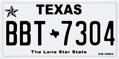 TX license plate BBT7304
