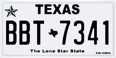 TX license plate BBT7341