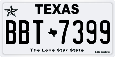TX license plate BBT7399