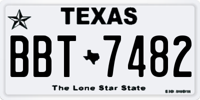 TX license plate BBT7482
