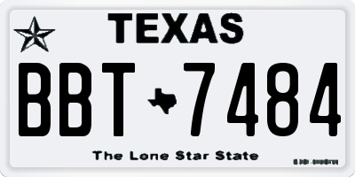 TX license plate BBT7484