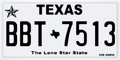 TX license plate BBT7513