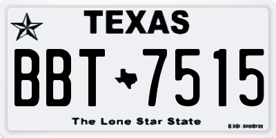 TX license plate BBT7515