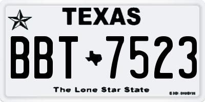 TX license plate BBT7523