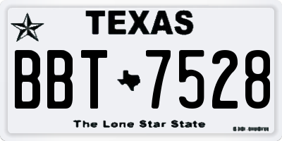 TX license plate BBT7528