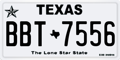 TX license plate BBT7556