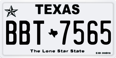 TX license plate BBT7565