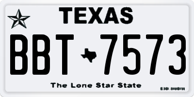 TX license plate BBT7573