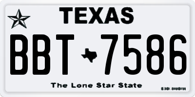 TX license plate BBT7586