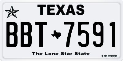 TX license plate BBT7591