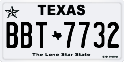 TX license plate BBT7732