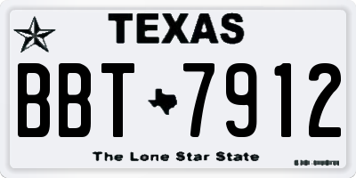 TX license plate BBT7912
