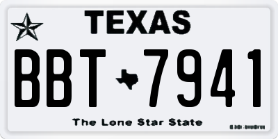 TX license plate BBT7941