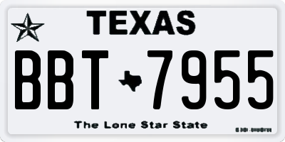 TX license plate BBT7955