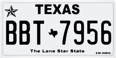 TX license plate BBT7956