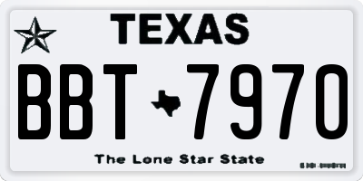 TX license plate BBT7970
