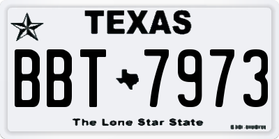 TX license plate BBT7973